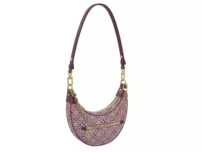 Louis Vuitton Loop Baguette Bag Red 1854 Low-poly 3D model