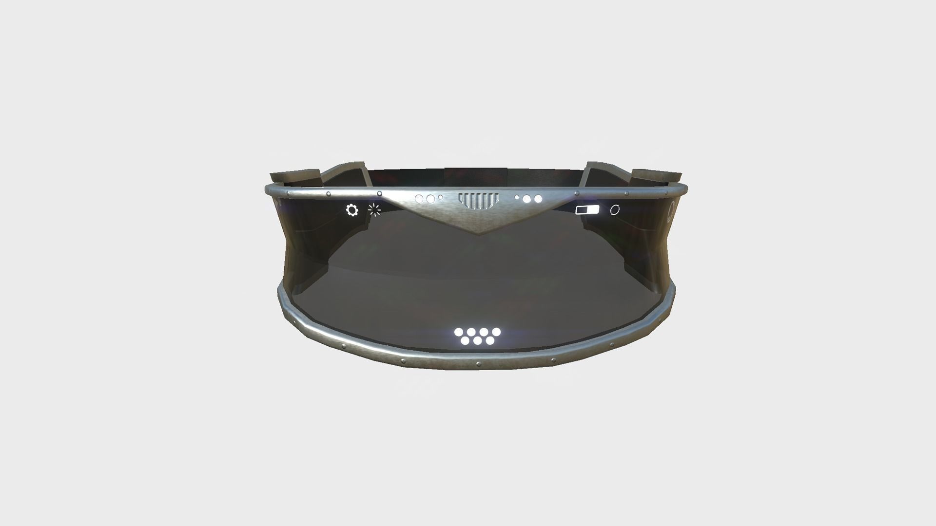 SciFi Glasses C03 Black Metal - Character Design Fashion Low-poly 3D model_1