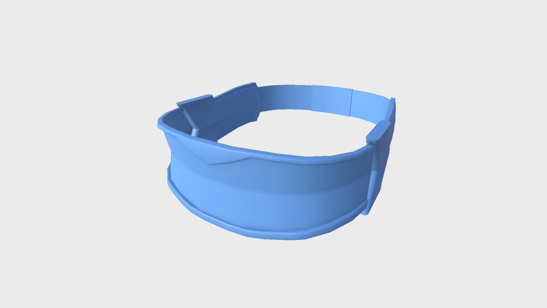 SciFi Glasses C04 Blue - Character Design Fashion Low-poly 3D model_9