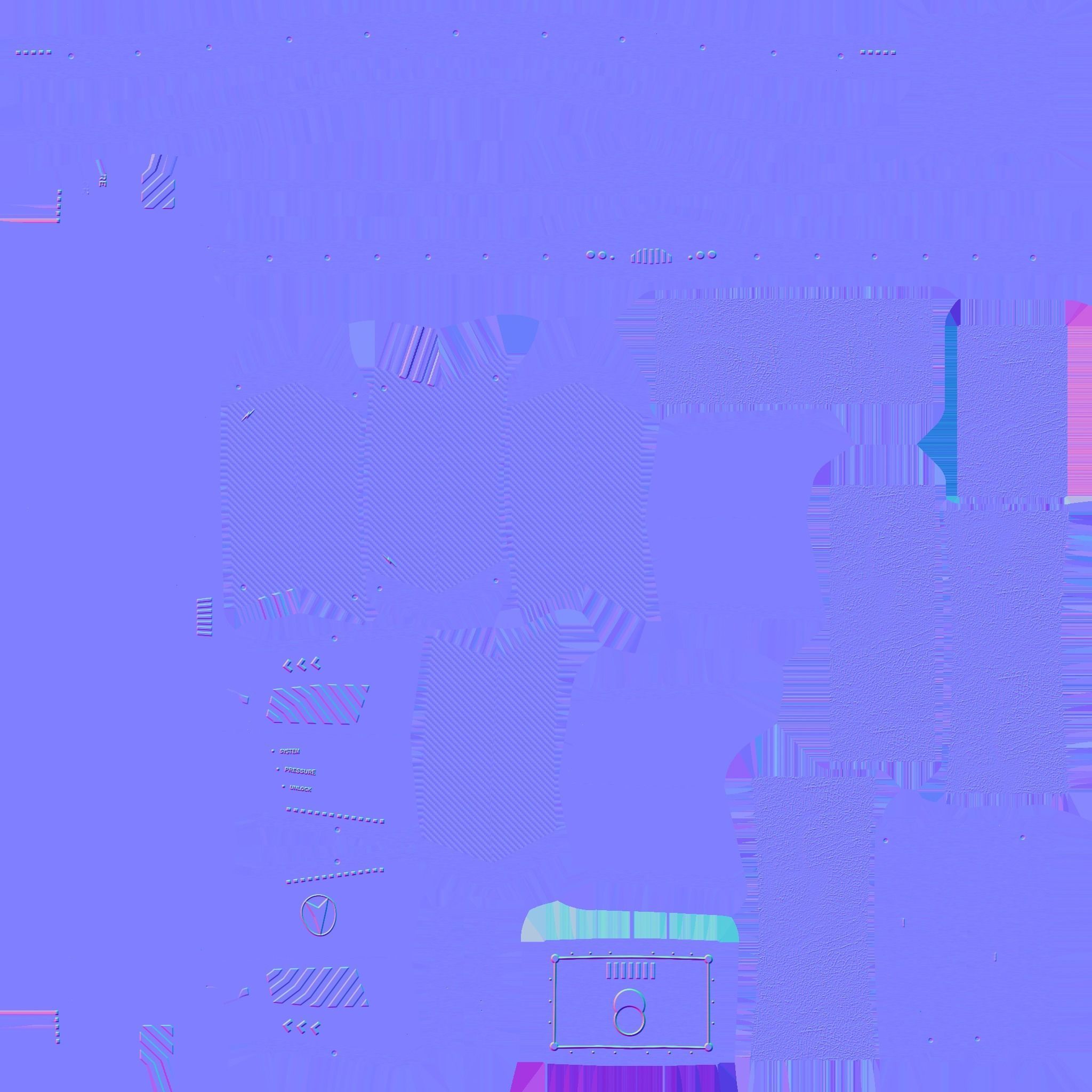 SciFi Glasses C04 Blue - Character Design Fashion Low-poly 3D model_22