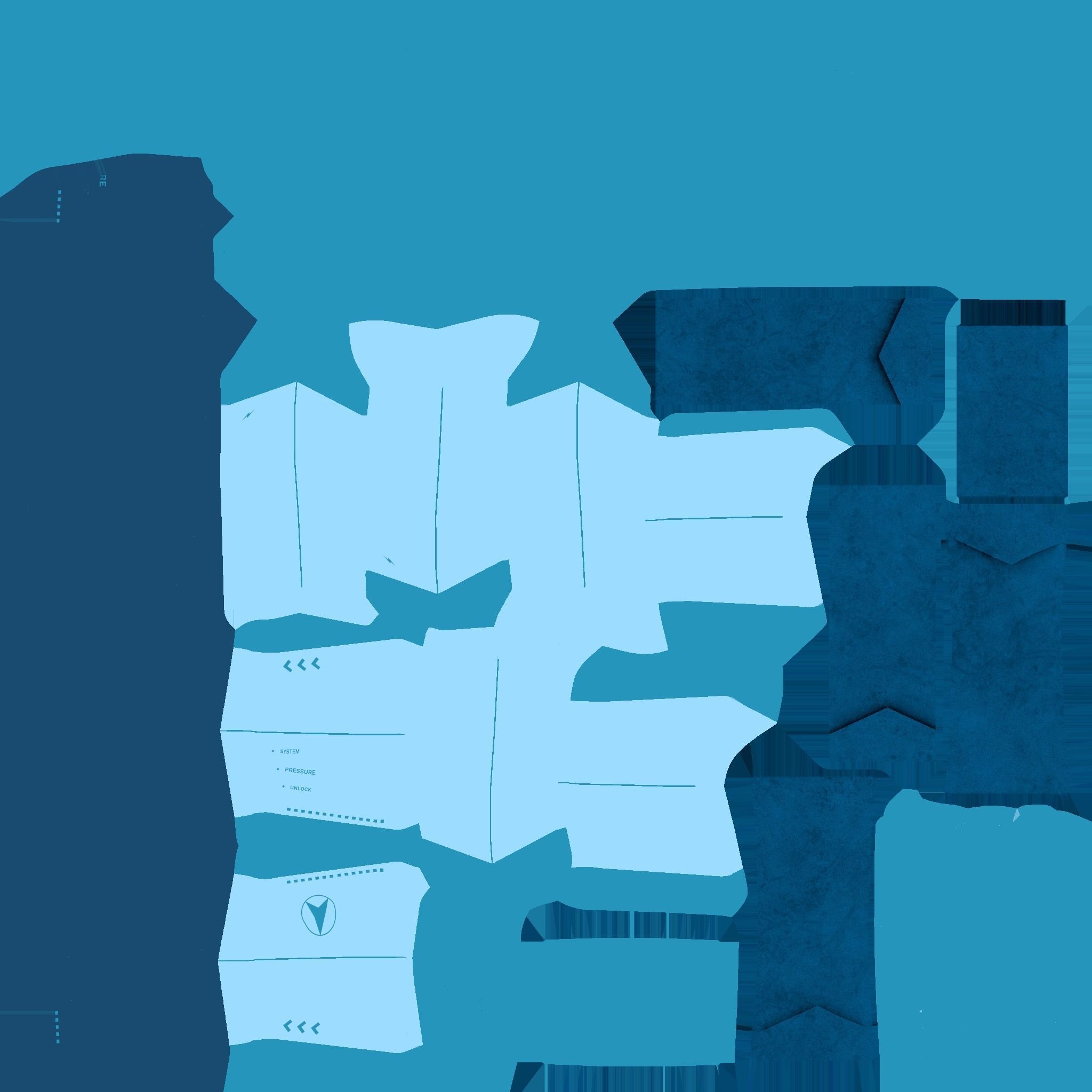 SciFi Glasses C04 Blue - Character Design Fashion Low-poly 3D model_18