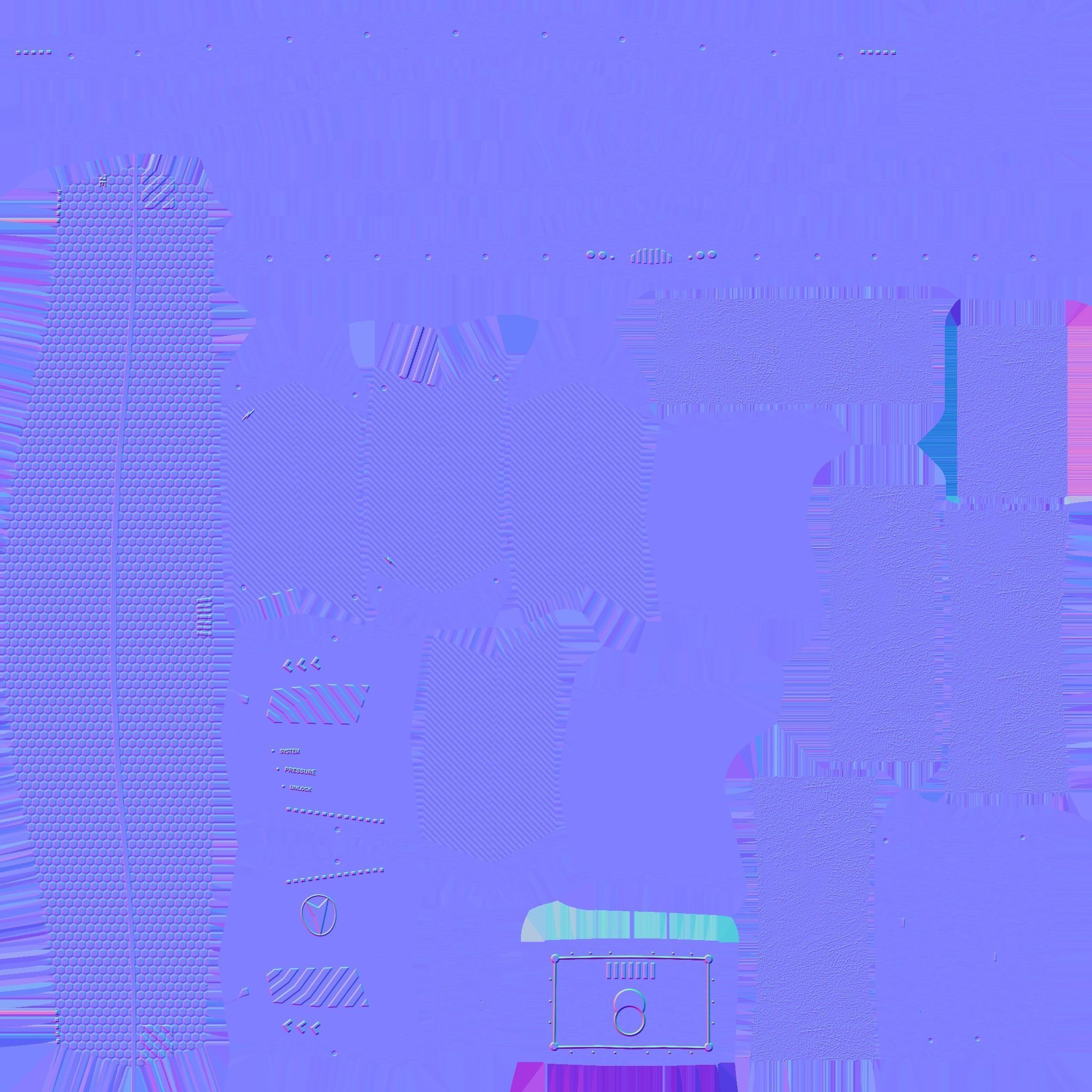 SciFi Glasses C05 Black Grid - Character Design Fashion Low-poly 3D model_22