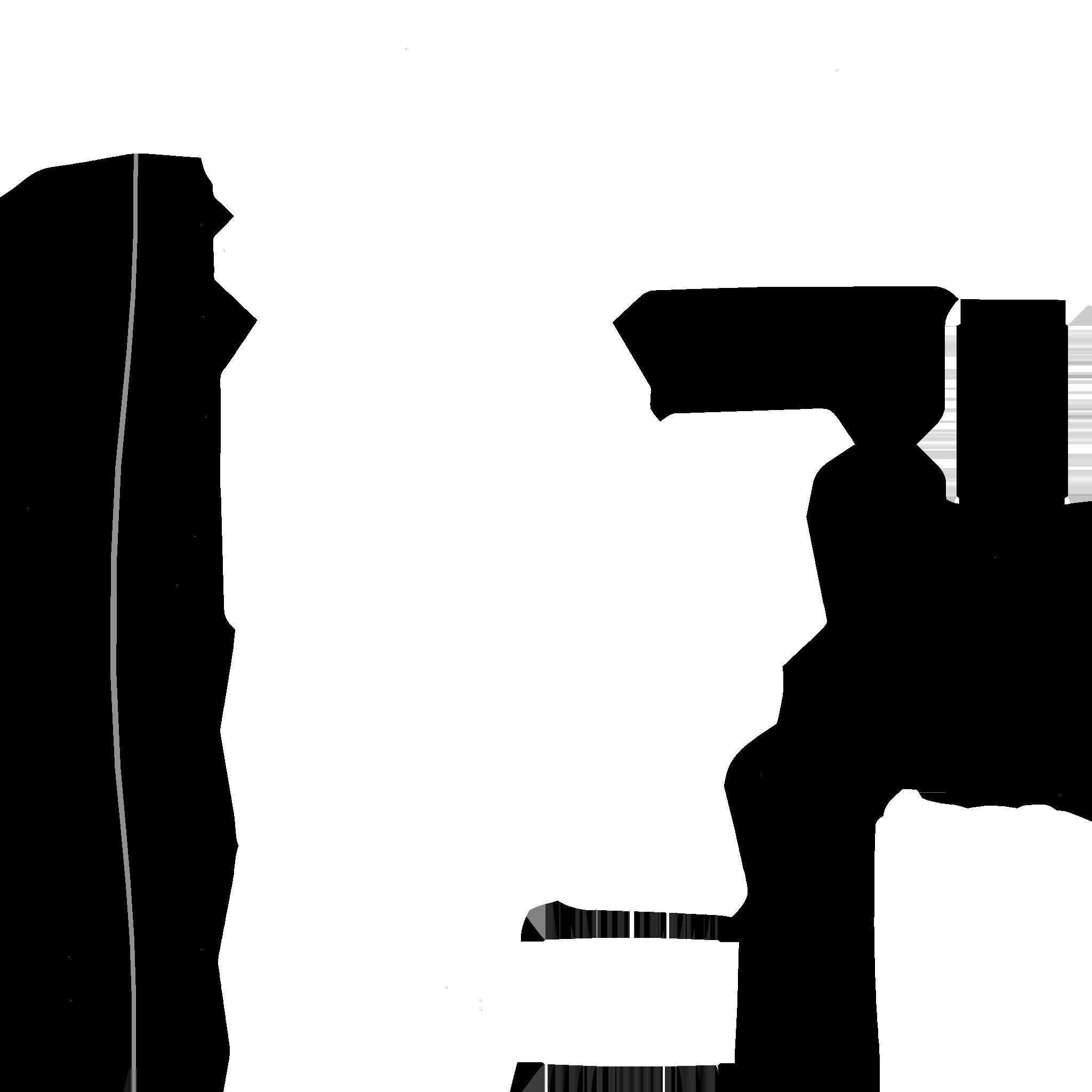 SciFi Glasses C05 Black Grid - Character Design Fashion Low-poly 3D model_21