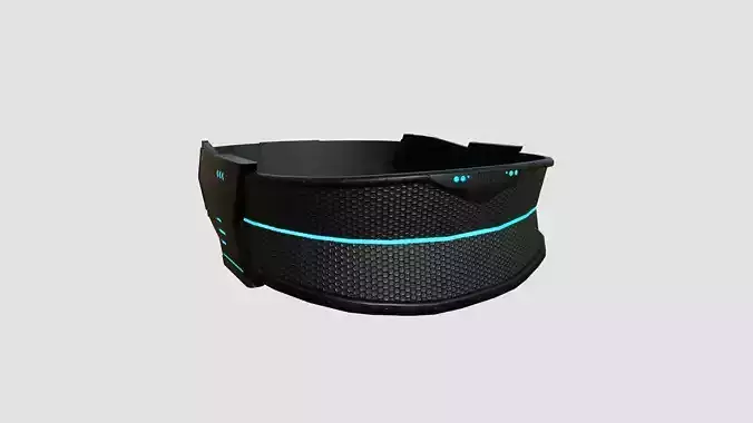 SciFi Glasses C05 Black Grid - Character Design Fashion Low-poly 3D model