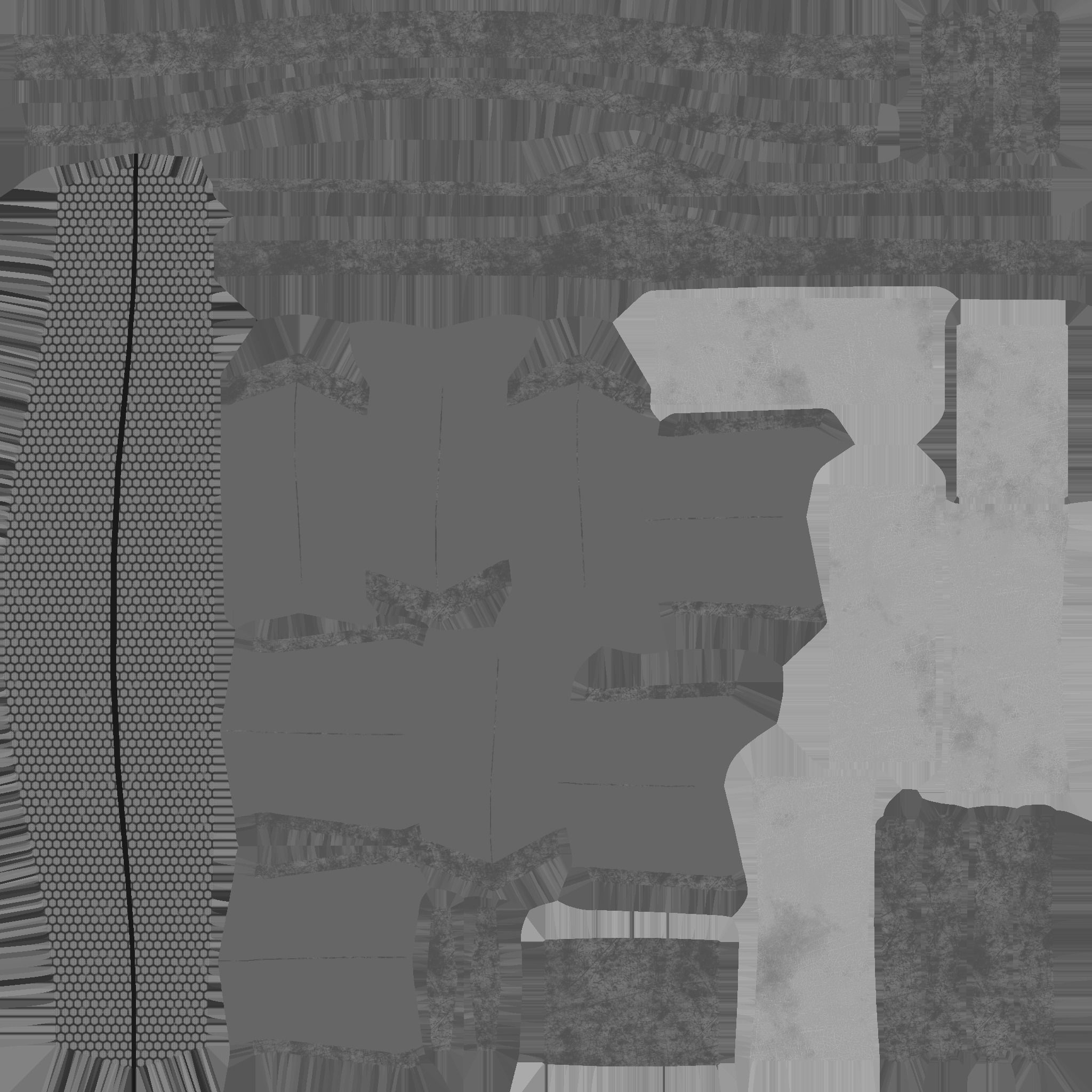 SciFi Glasses C05 Black Grid - Character Design Fashion Low-poly 3D model_24