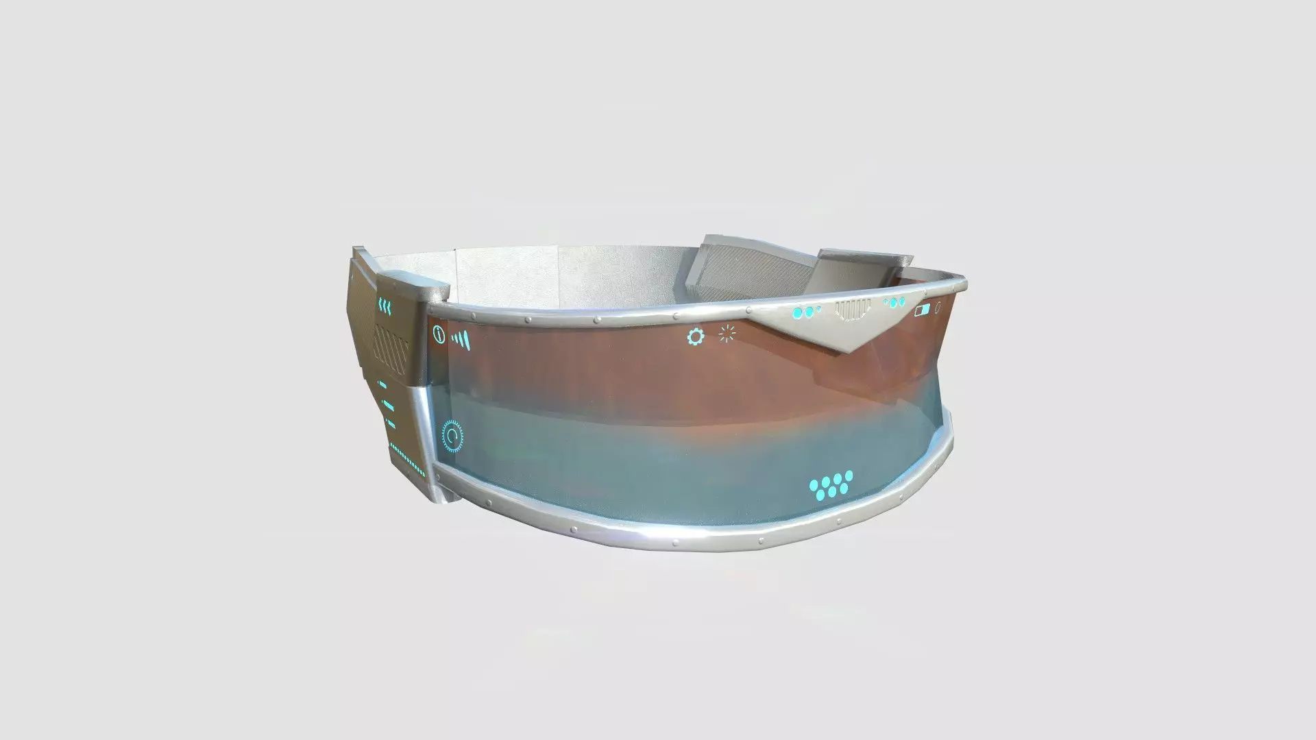 SciFi Glasses C06 White - Character Design Fashion Low-poly 3D model_0