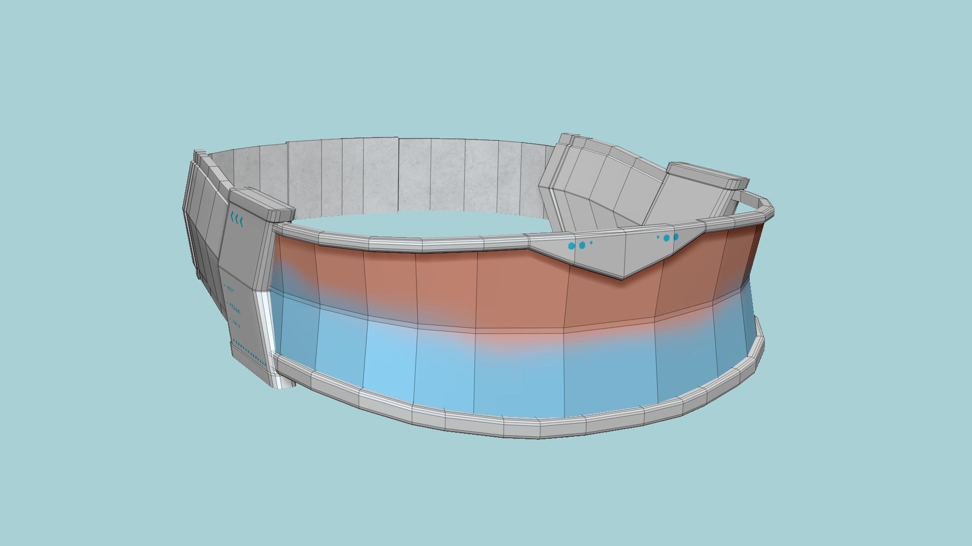 SciFi Glasses C06 White - Character Design Fashion Low-poly 3D model_6