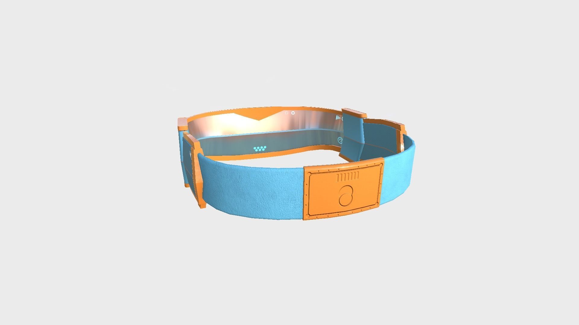 SciFi Glasses C07 Orange Blue - Character Design Fashion Low-poly 3D model_3