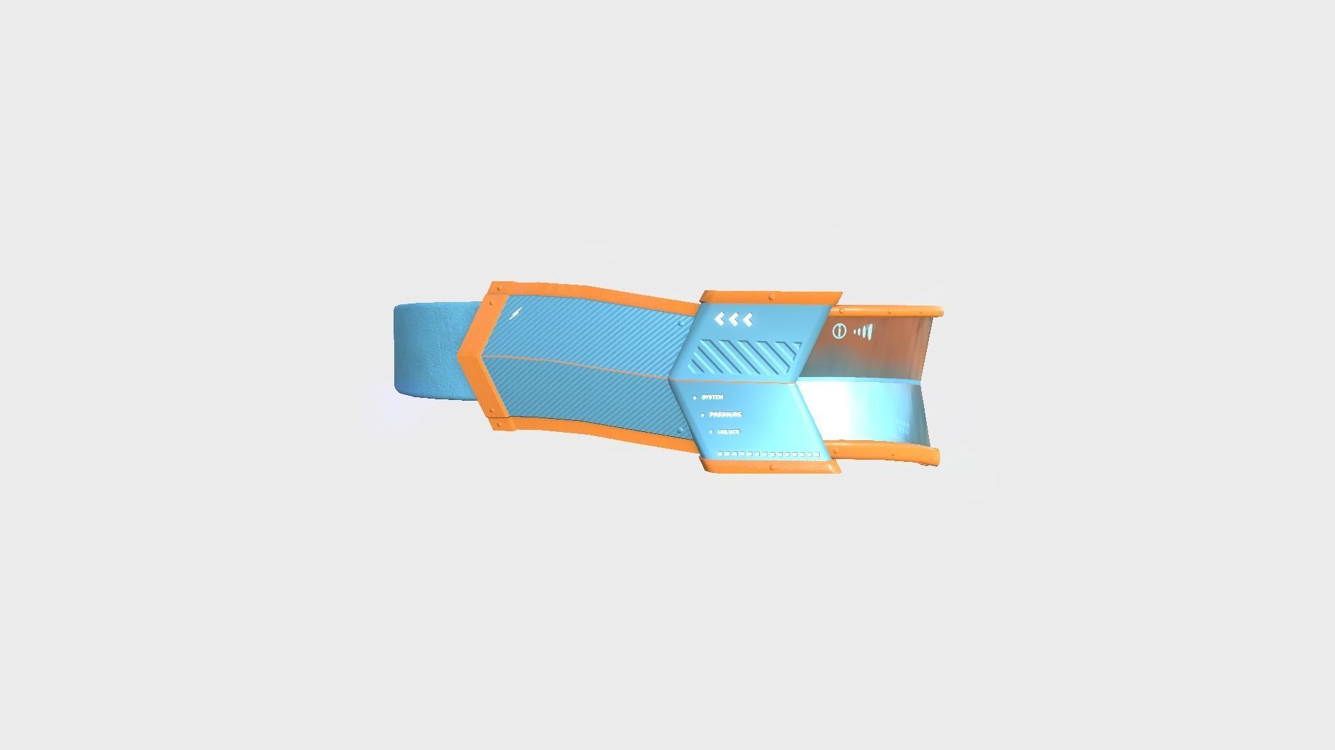 SciFi Glasses C07 Orange Blue - Character Design Fashion Low-poly 3D model_4