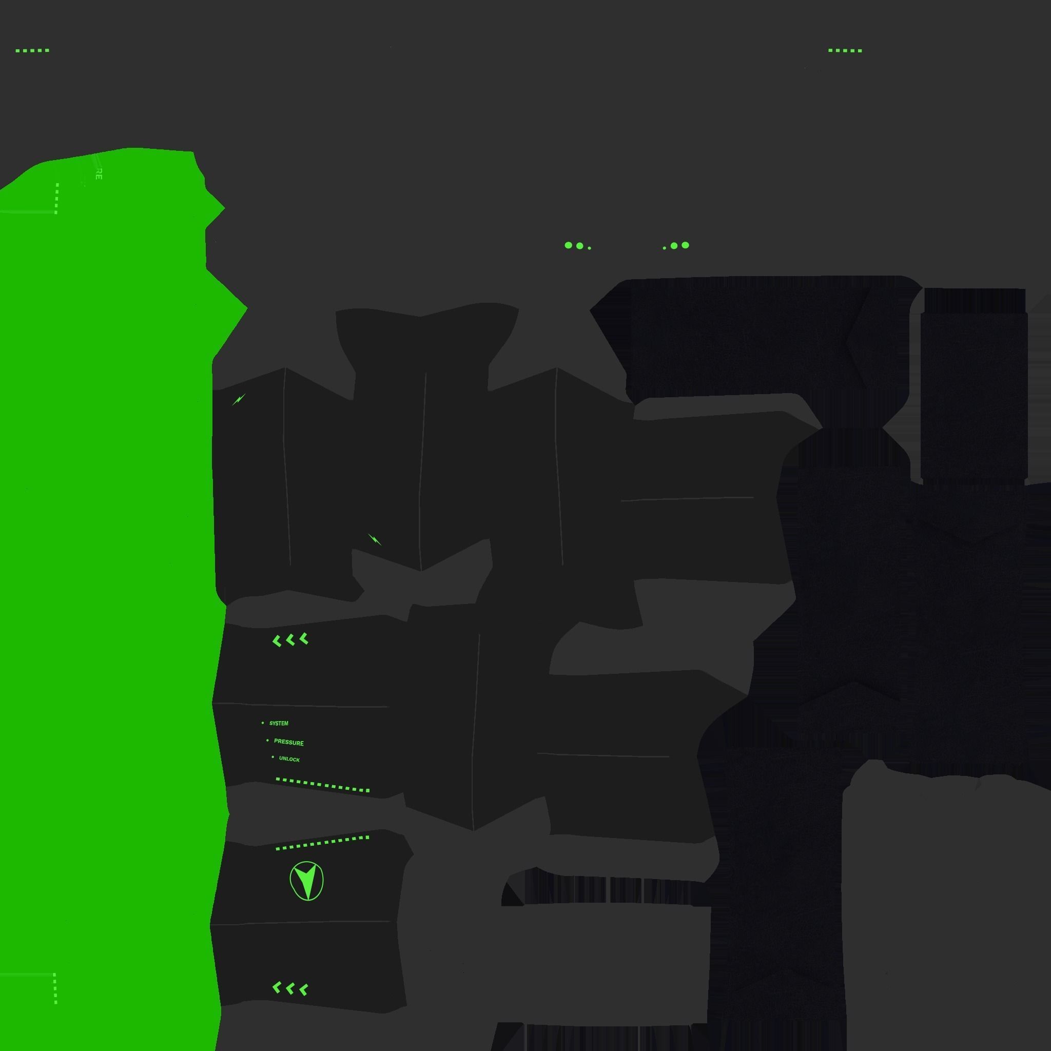 SciFi Glasses C08 Green - Character Design Fashion Low-poly 3D model_20