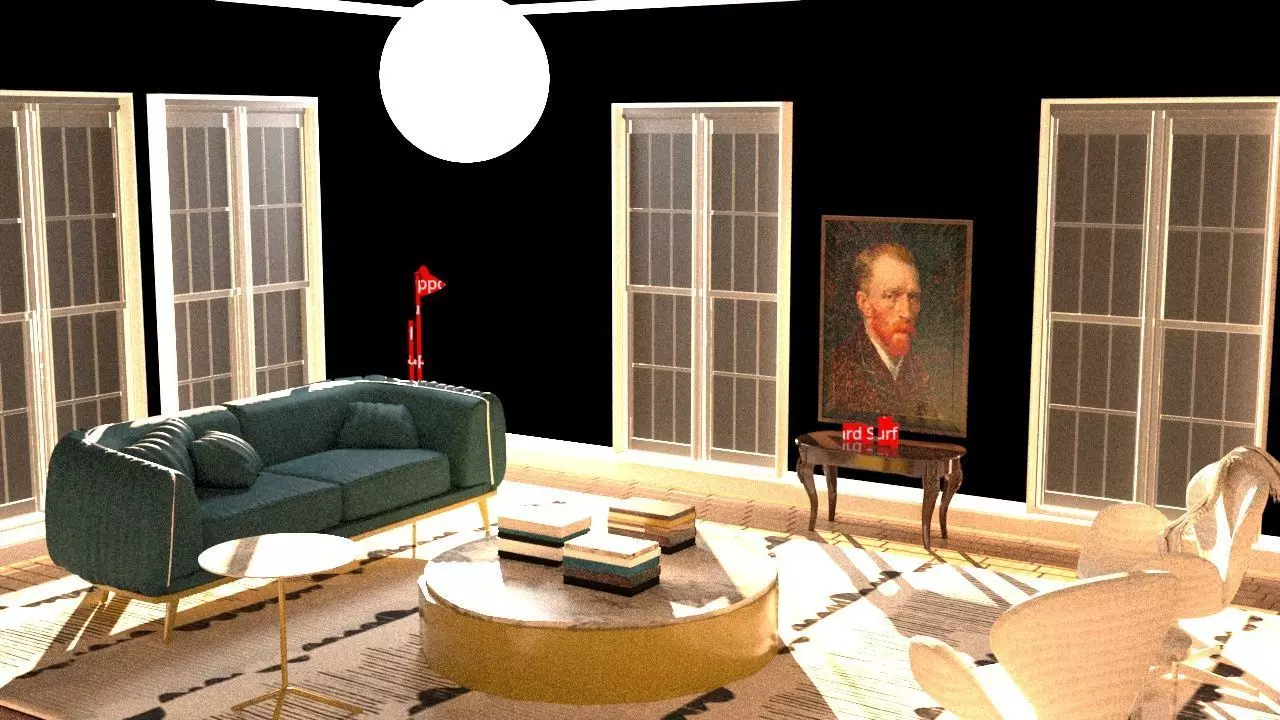 freedsadasdas living room with walls and furniture Free 3D model