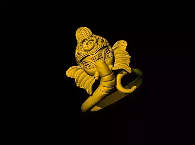 Regal 22 Karat Gold Ganesha Ring