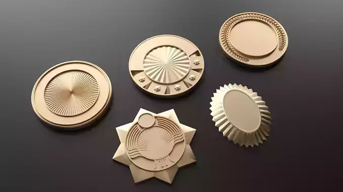 Medals set of gold