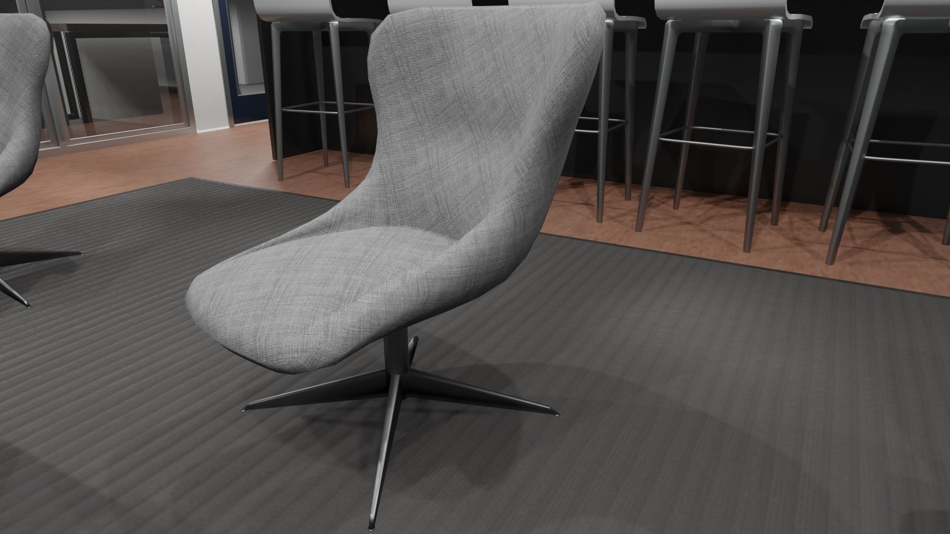 OFFICE FLOOR LOWPOLY AND PBR READY FOR GAMES AND ANIMATIONS Low-poly 3D model_18