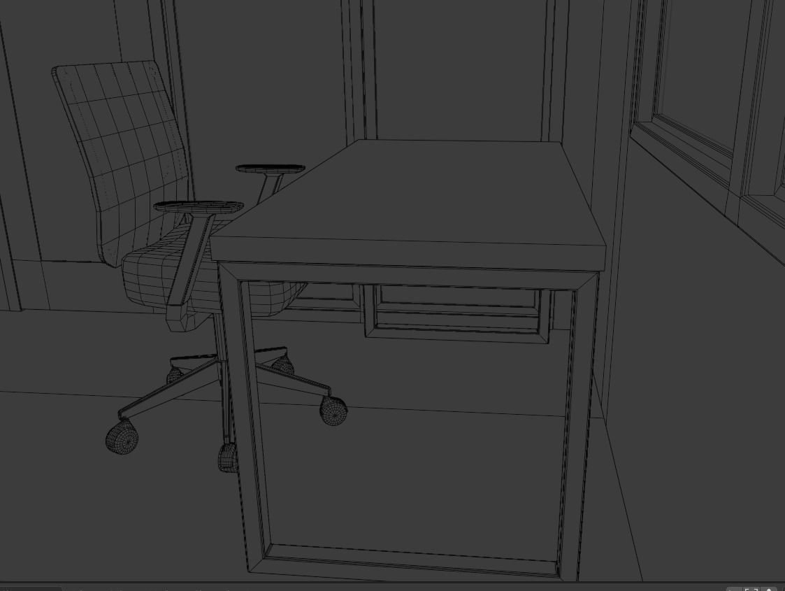 OFFICE FLOOR LOWPOLY AND PBR READY FOR GAMES AND ANIMATIONS Low-poly 3D model_42