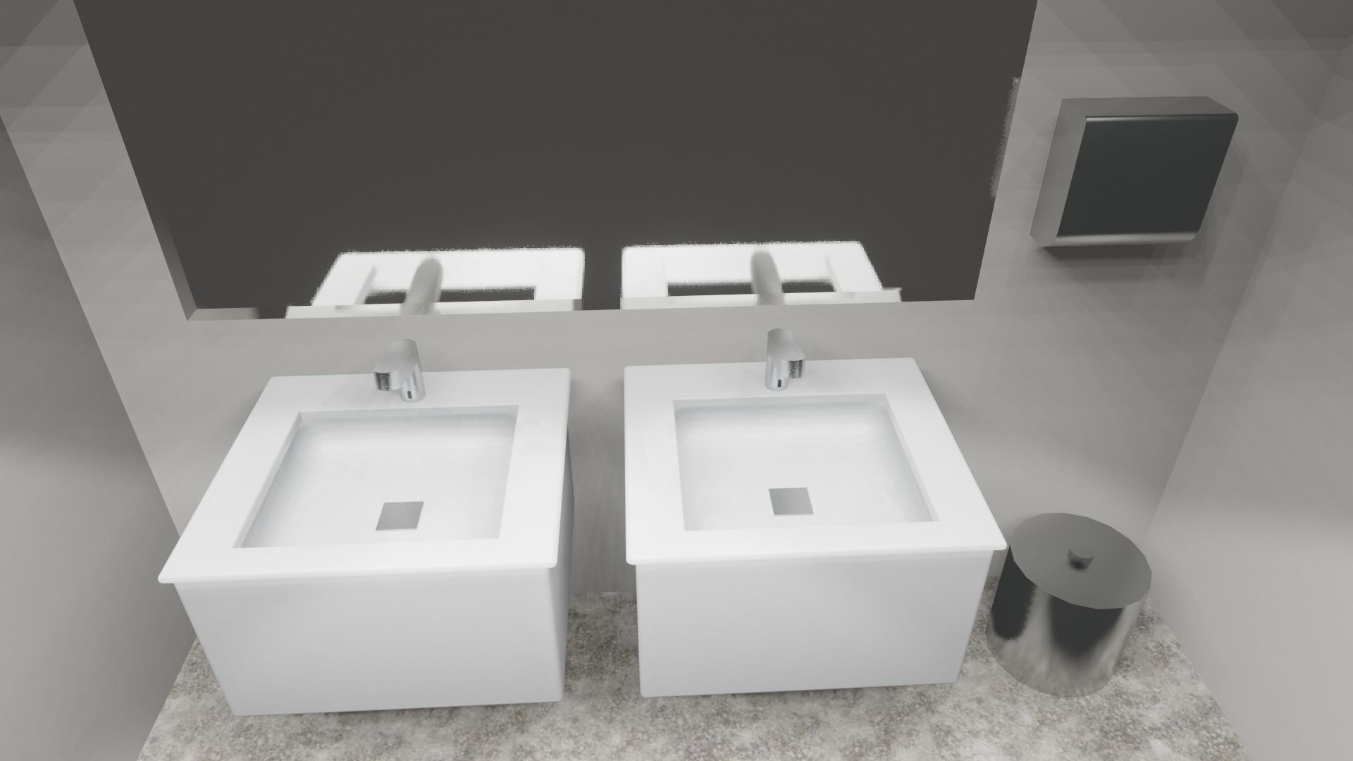 OFFICE FLOOR LOWPOLY AND PBR READY FOR GAMES AND ANIMATIONS Low-poly 3D model_37