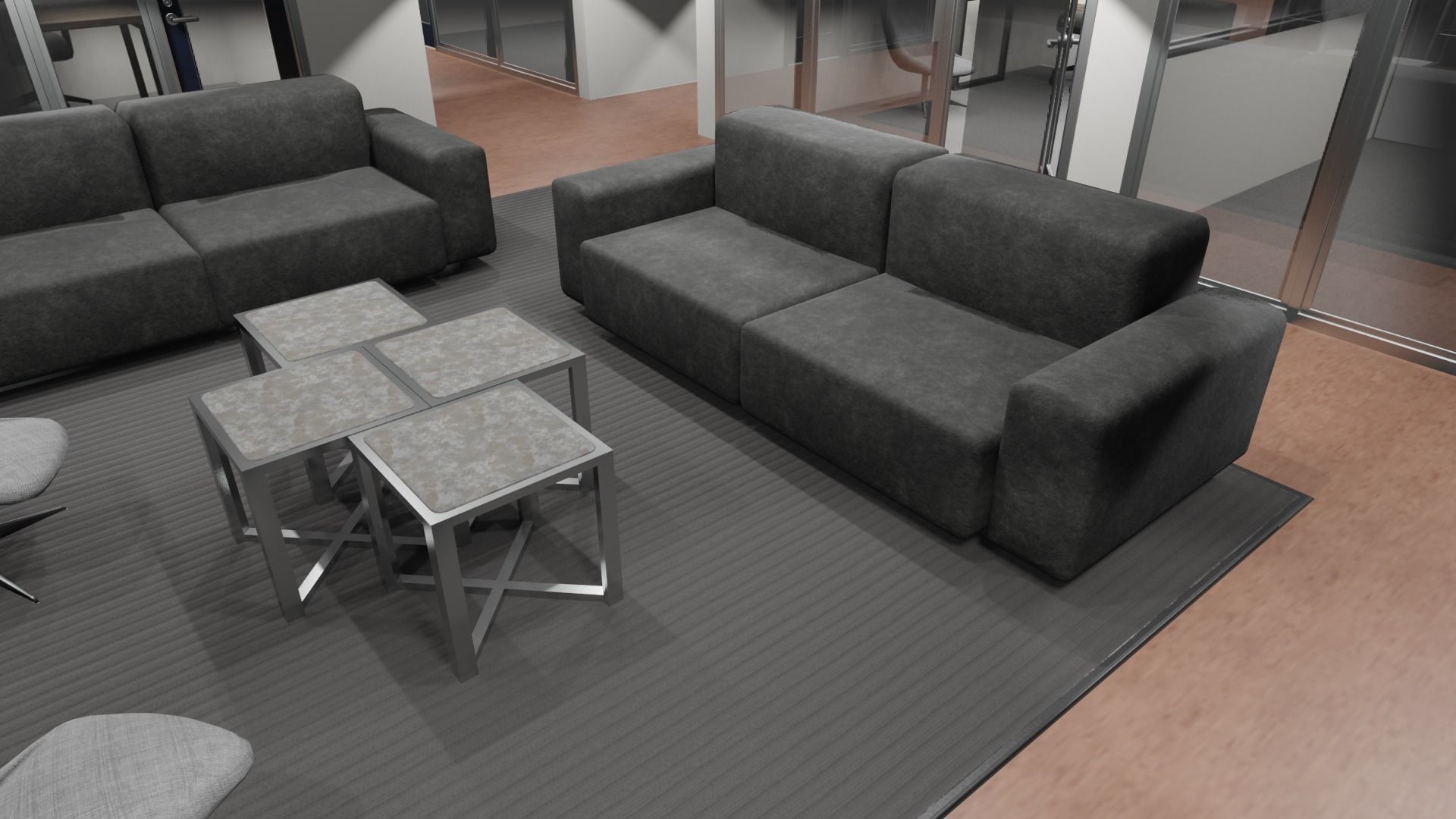 OFFICE FLOOR LOWPOLY AND PBR READY FOR GAMES AND ANIMATIONS Low-poly 3D model_31