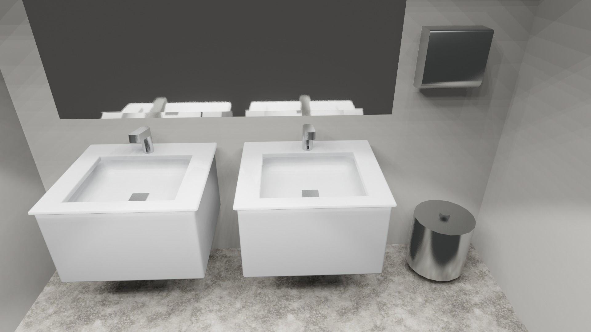 OFFICE FLOOR LOWPOLY AND PBR READY FOR GAMES AND ANIMATIONS Low-poly 3D model_36