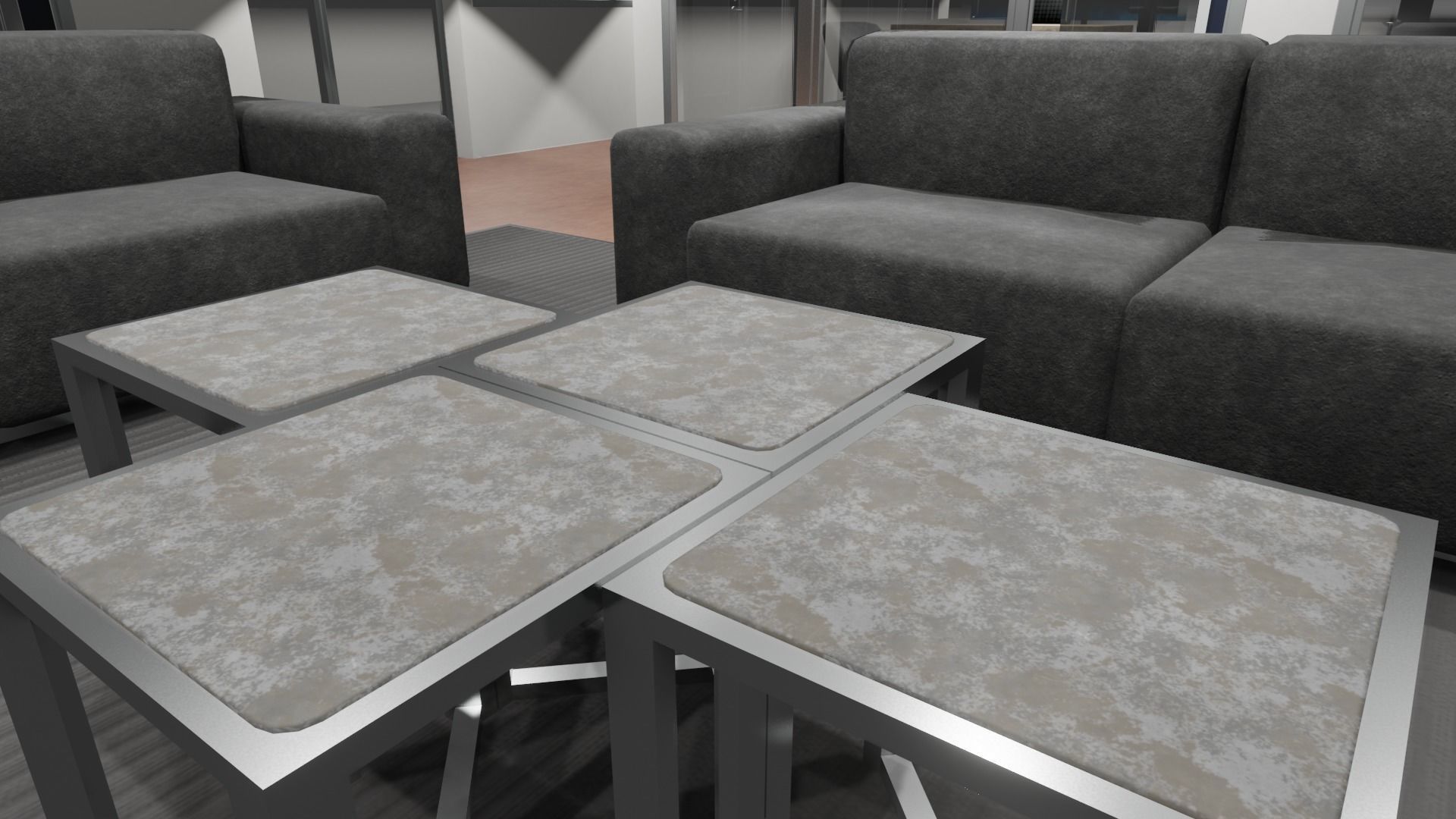 OFFICE FLOOR LOWPOLY AND PBR READY FOR GAMES AND ANIMATIONS Low-poly 3D model_23