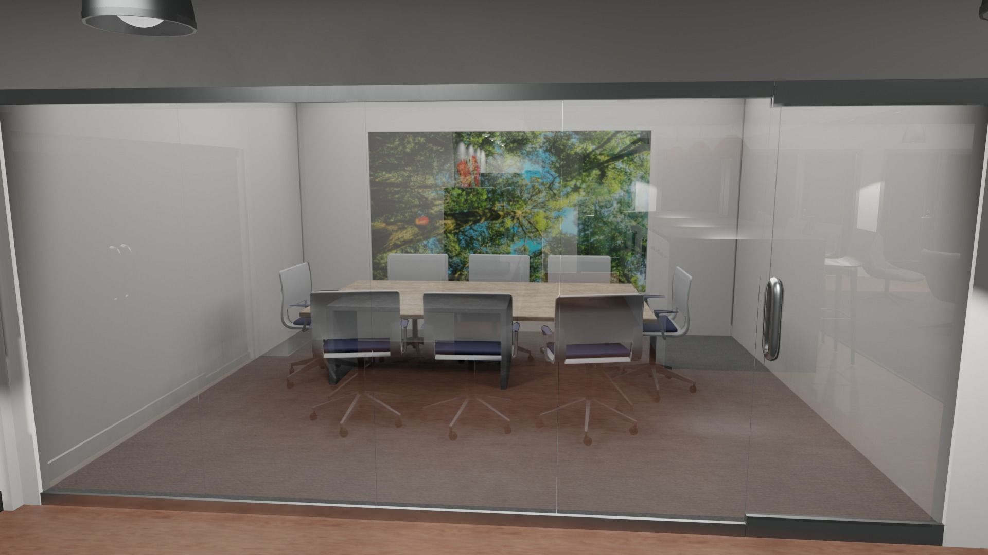 OFFICE FLOOR LOWPOLY AND PBR READY FOR GAMES AND ANIMATIONS Low-poly 3D model_6