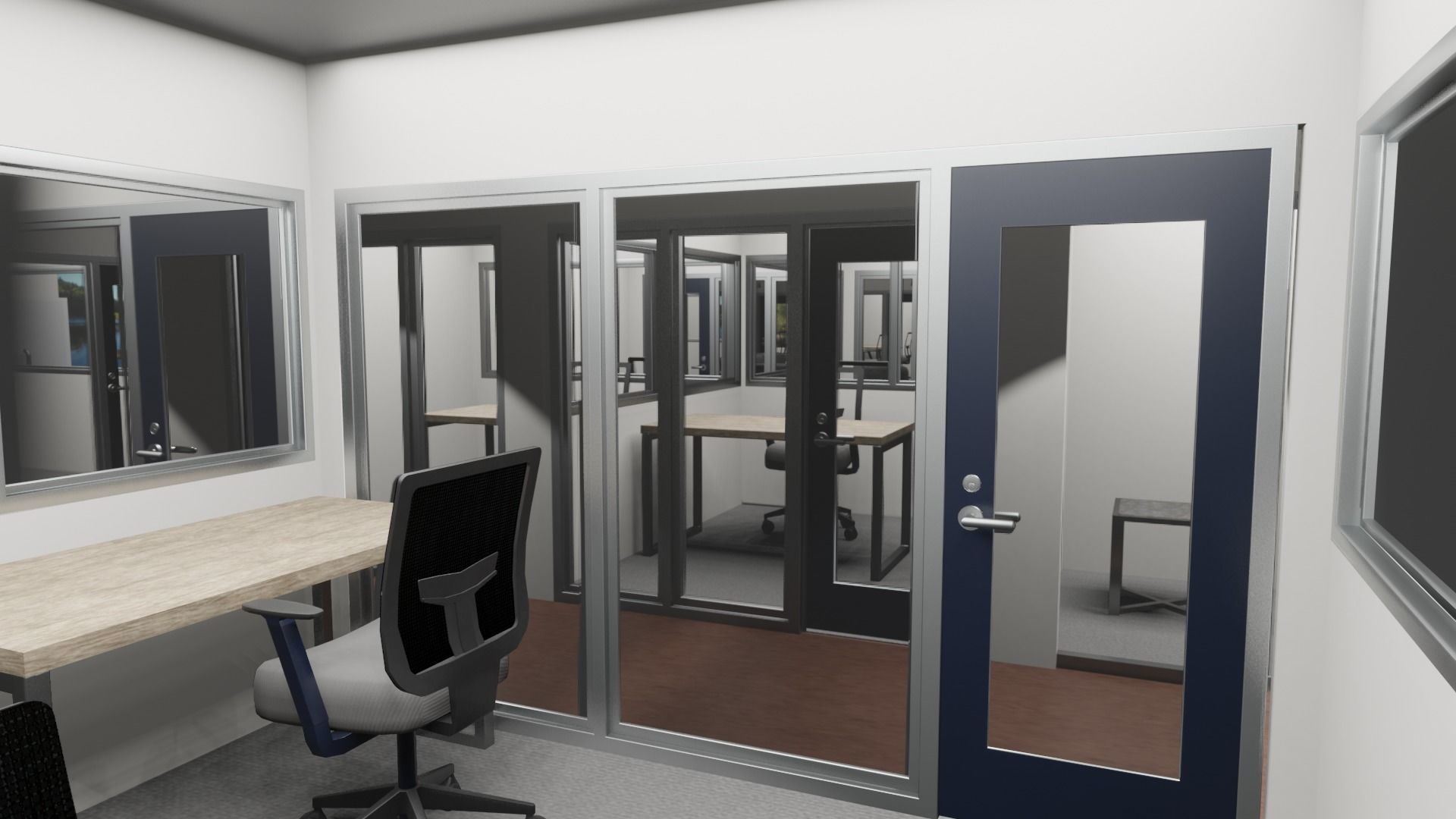 OFFICE FLOOR LOWPOLY AND PBR READY FOR GAMES AND ANIMATIONS Low-poly 3D model_10