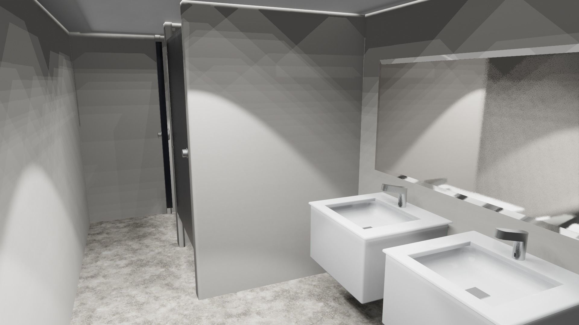 OFFICE FLOOR LOWPOLY AND PBR READY FOR GAMES AND ANIMATIONS Low-poly 3D model_35