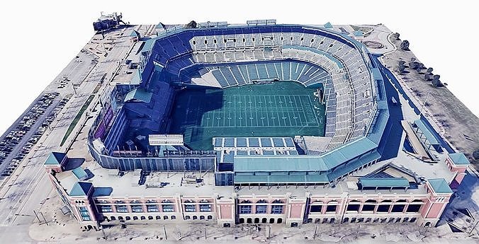 Choctaw Stadium - Texas Rangers Low-poly 3D model 3