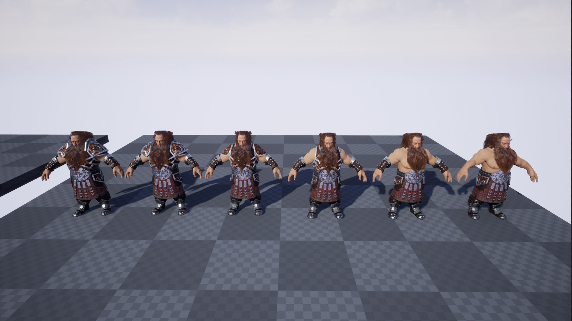 Dwarf warriror Low-poly 3D model_14