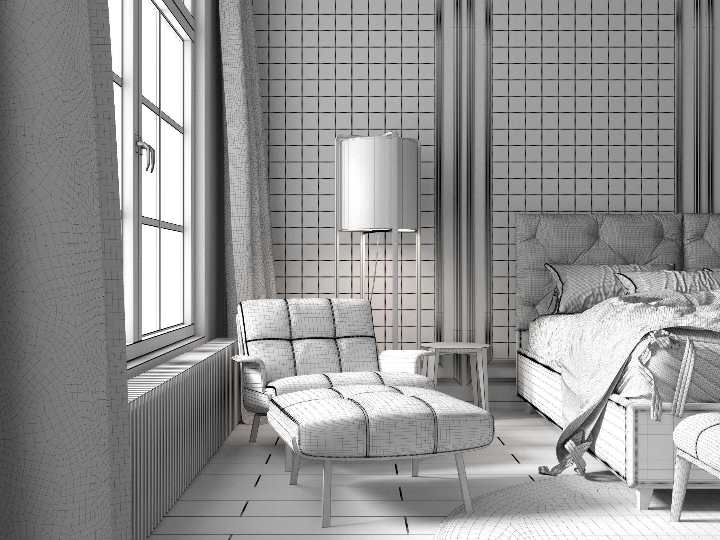 Full Modern interior 3D model 3D model_5