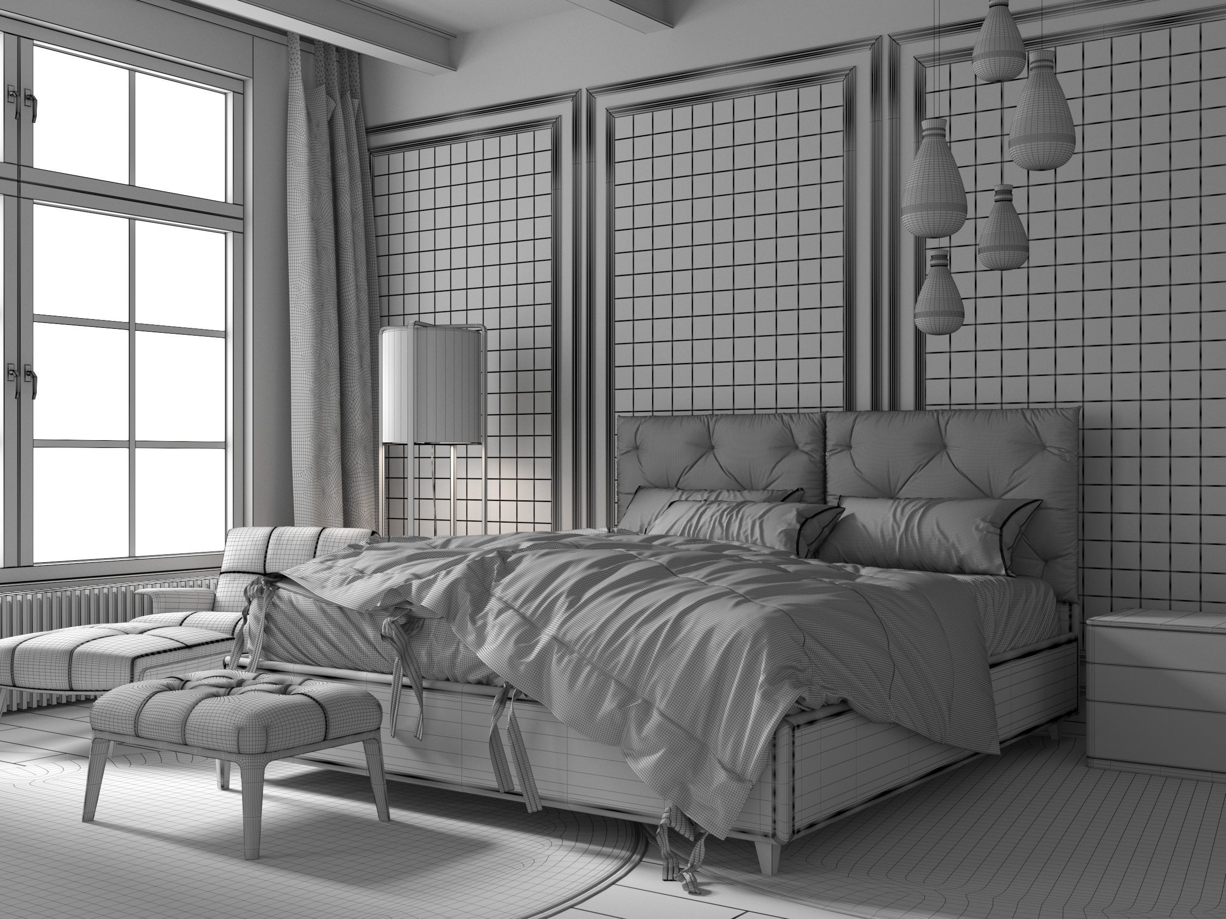 Full Modern interior 3D model 3D model_4