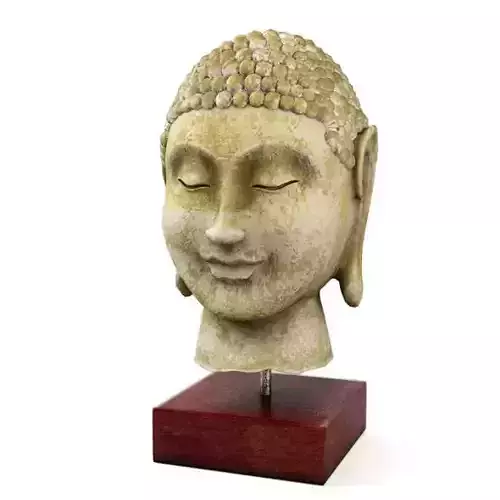 Lord Buddha Head Statue 3D model