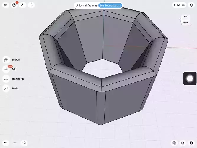 10 mm hexagon bezel setting 3D print model
