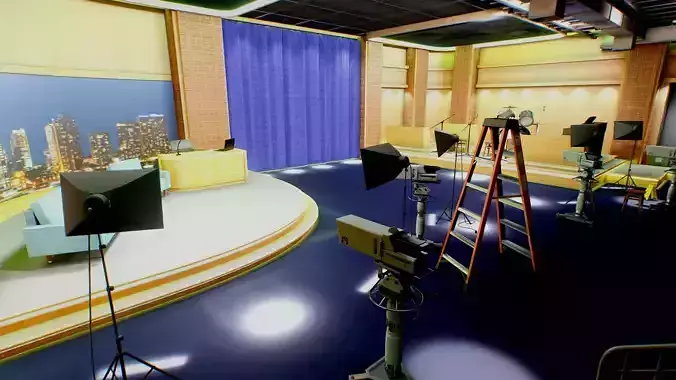 Night Show Set Scenario Baked AR VR Ready