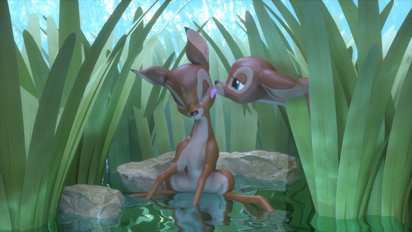 Young Bambi and Faline Models 3D model_3