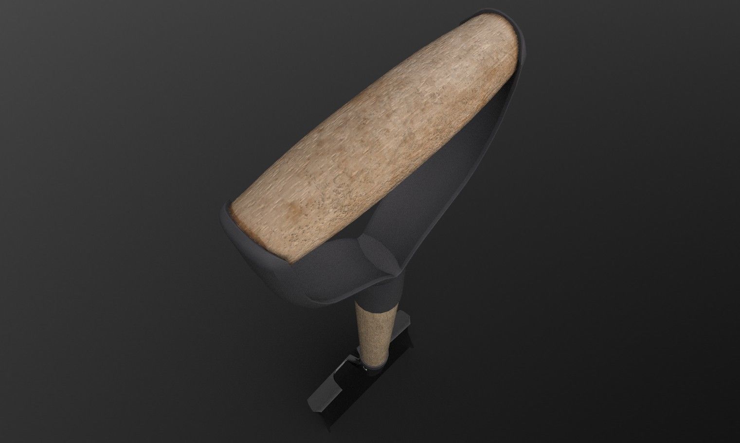 Square Shovel with three texture options 3D model_3