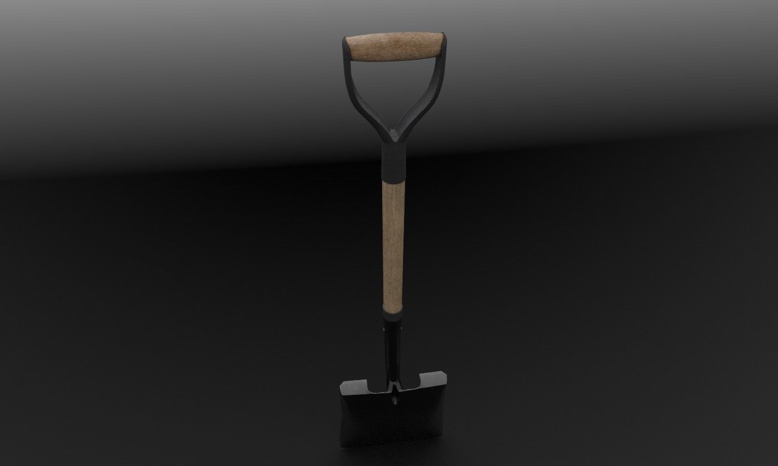 Square Shovel with three texture options 3D model_5