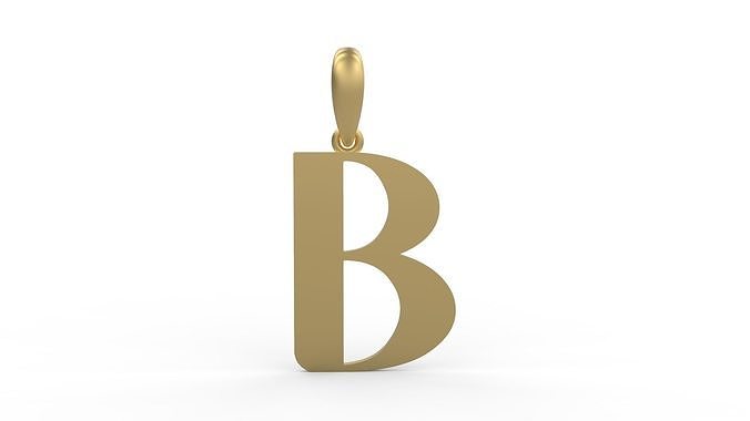 Initial Letters Pendant Autolinker B 3D print model