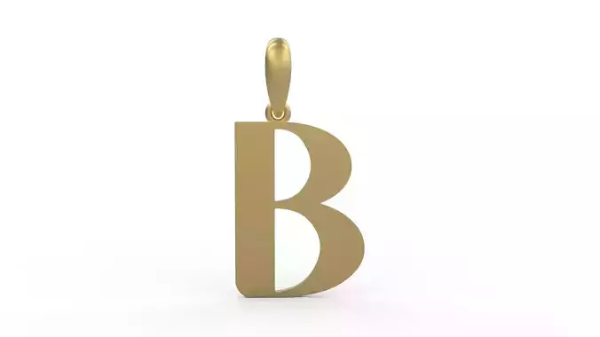 Initial Letters Pendant Autolinker B 3D print model