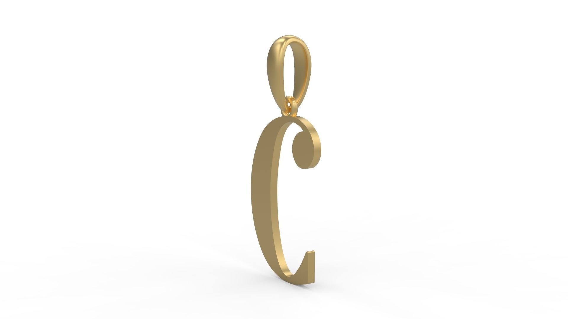 Initial Letters Pendant Autolinker C 3D print model_1