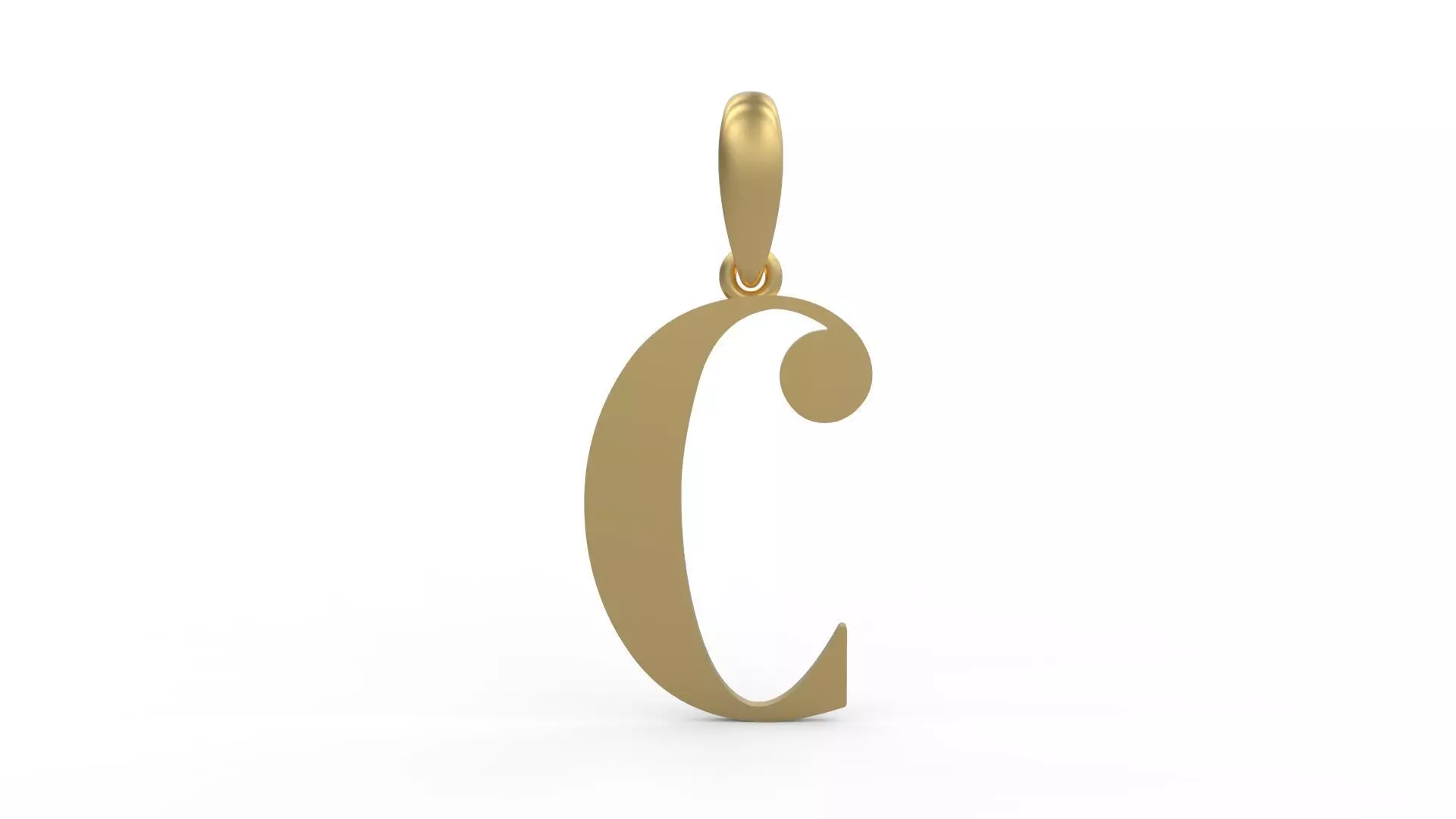 Initial Letters Pendant Autolinker C 3D print model_0
