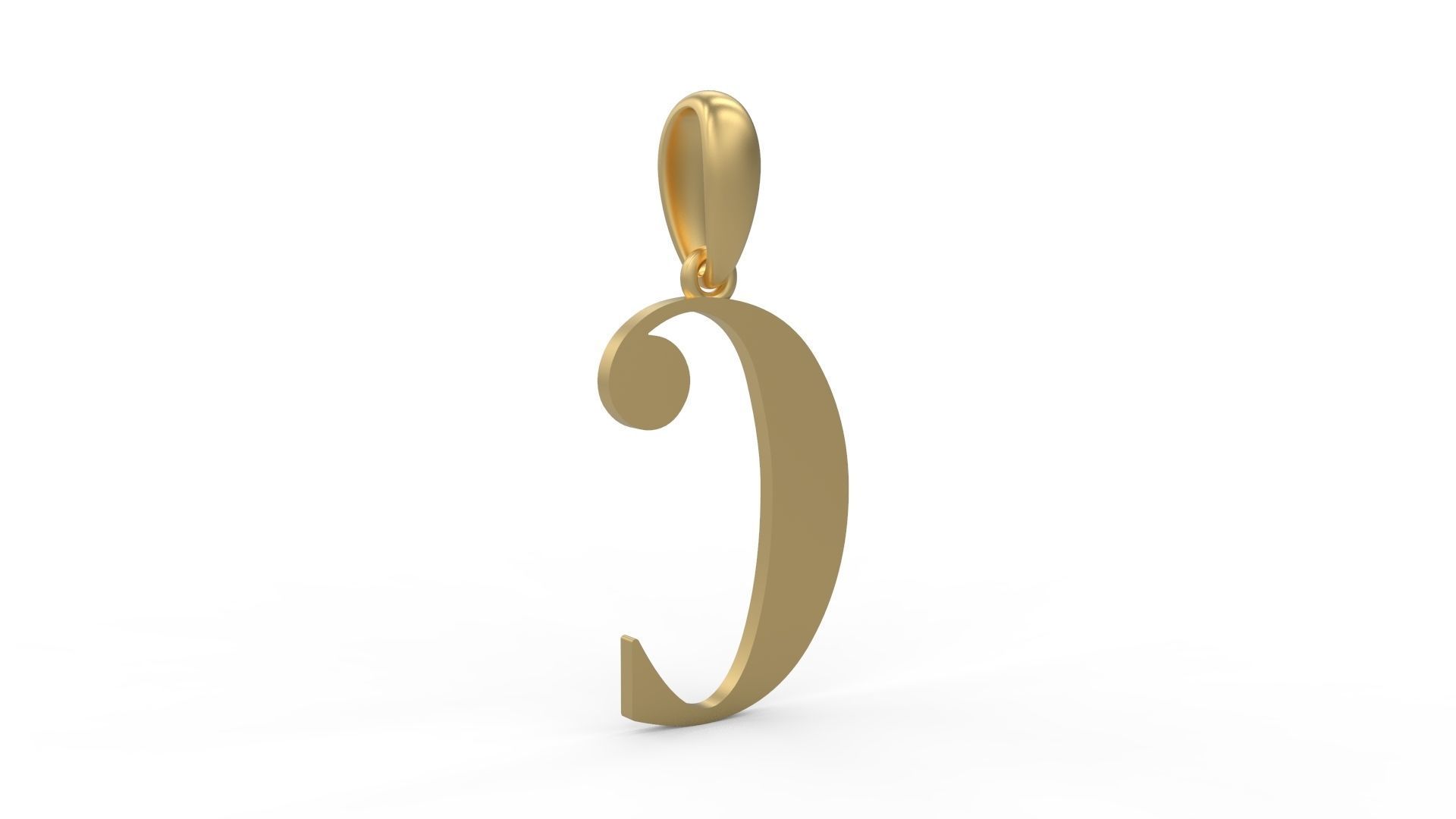 Initial Letters Pendant Autolinker C 3D print model_3