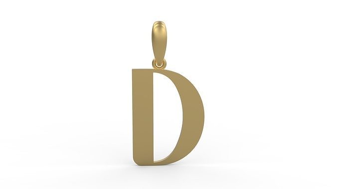 Initial Letters Pendant Autolinker D 3D print model