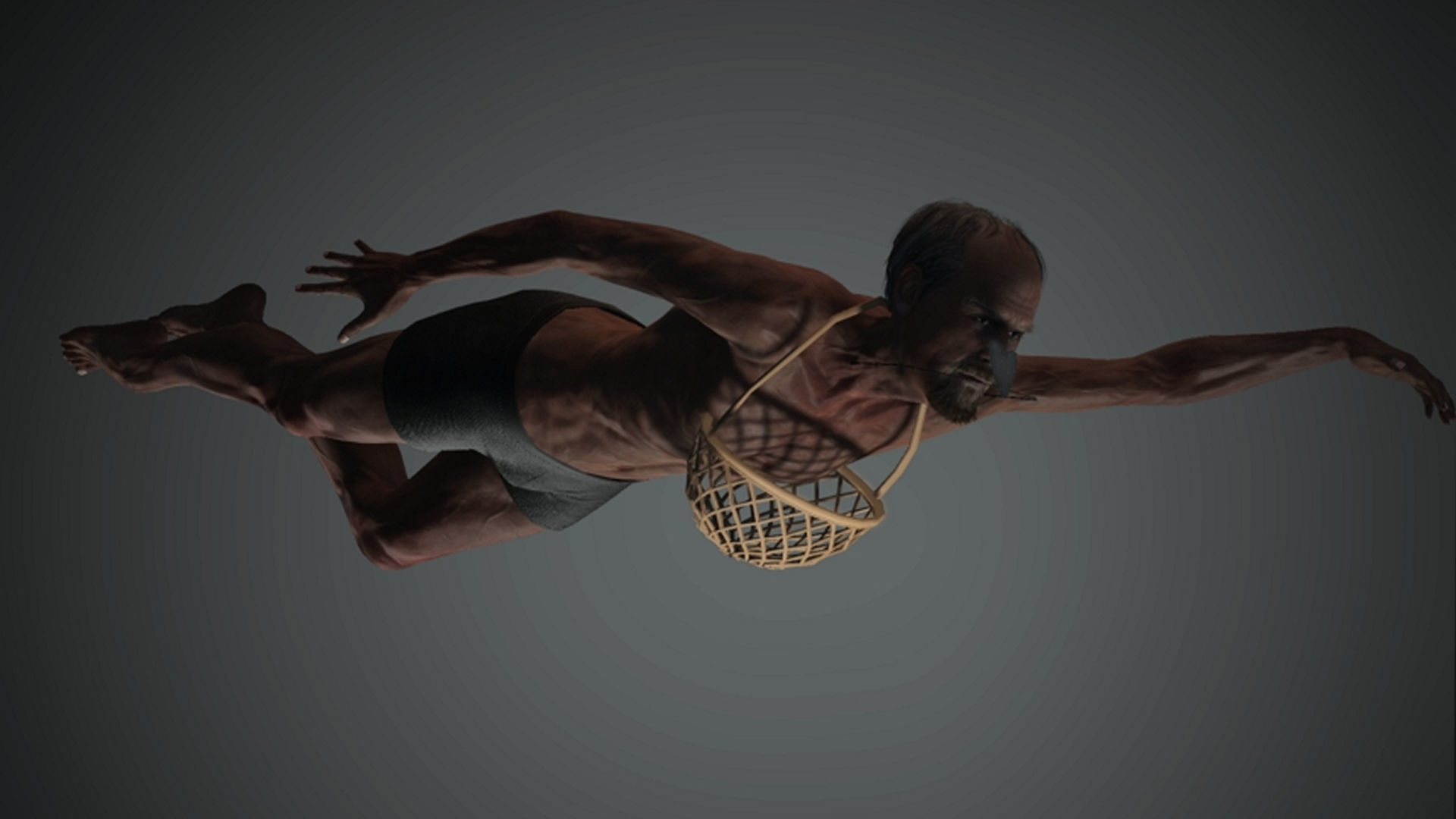 scuba diver High quality character full Rigged and Animated 3D model_6