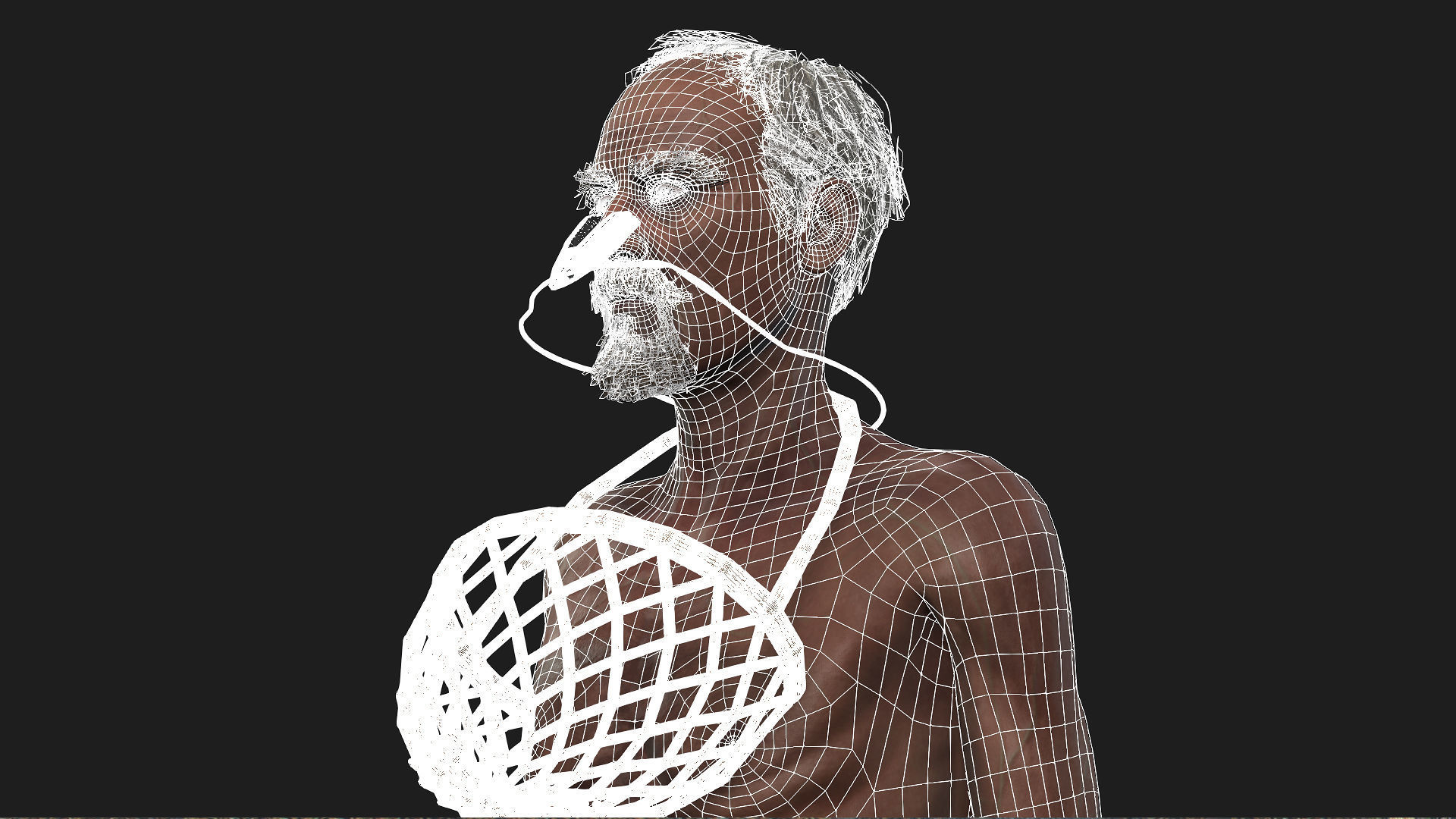 scuba diver High quality character full Rigged and Animated 3D model_10