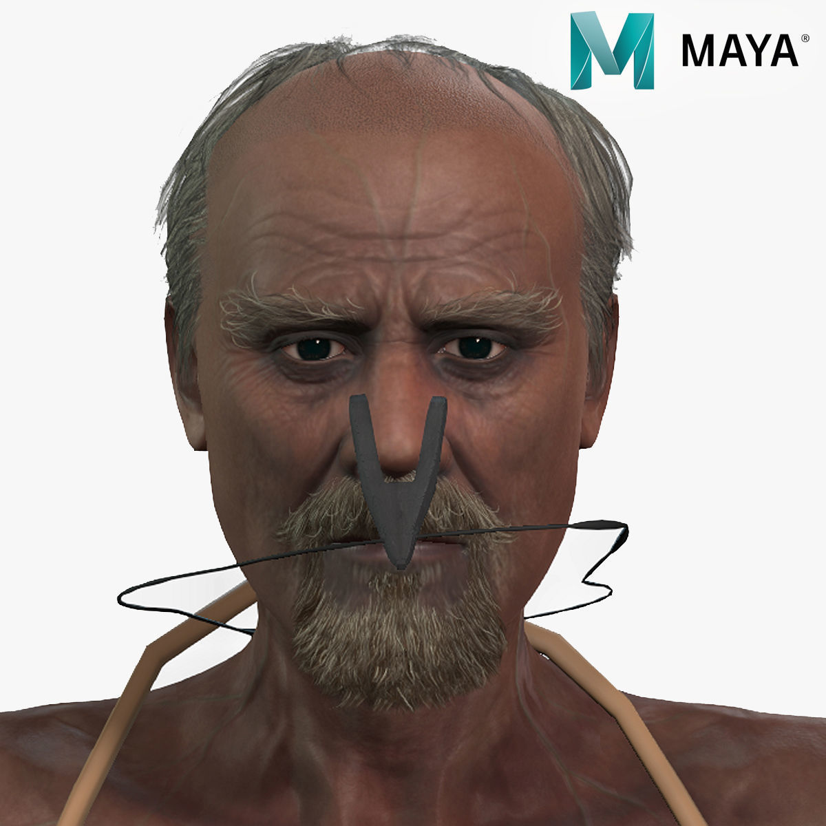 scuba diver High quality character full Rigged and Animated 3D model_9