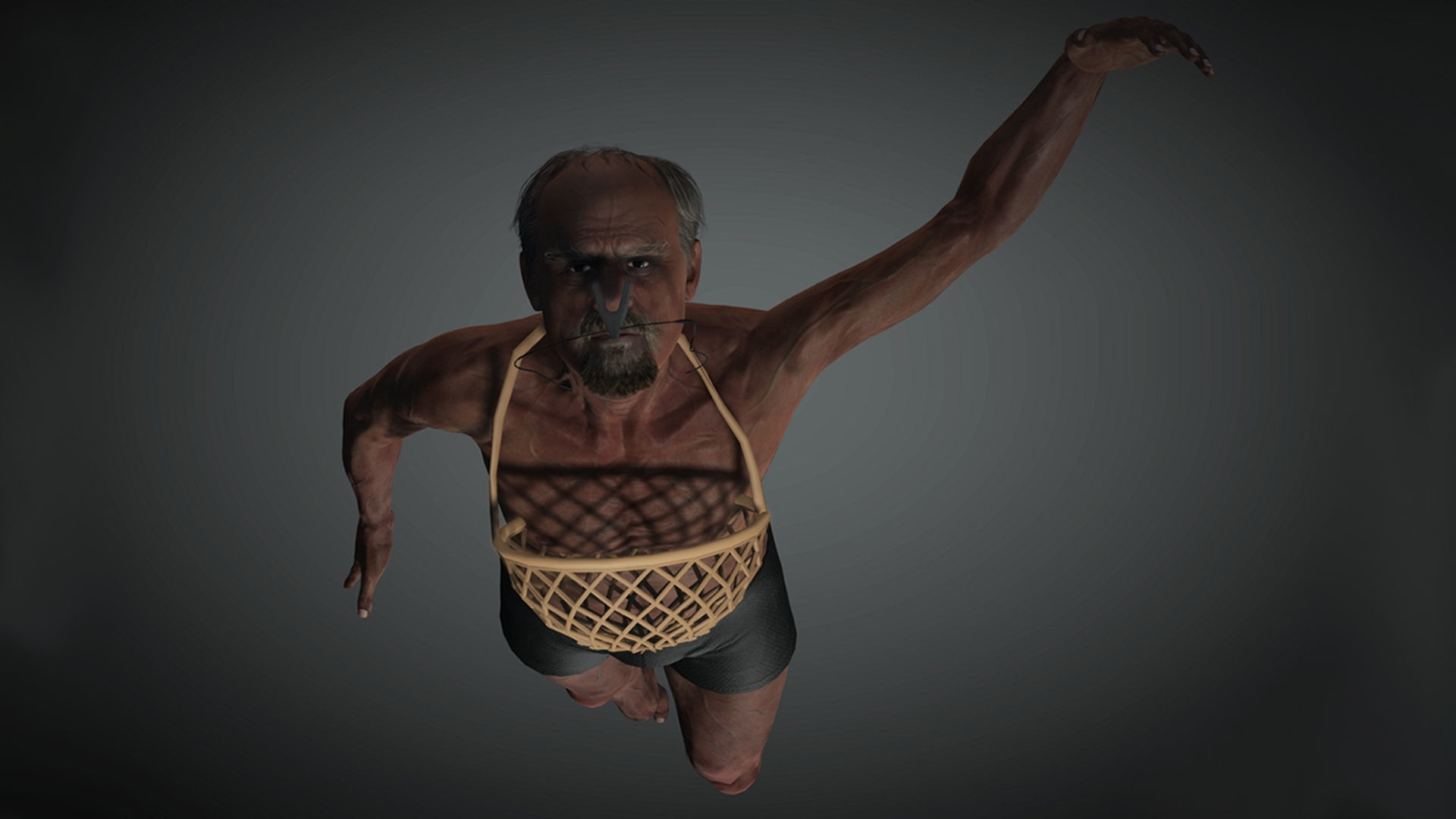 scuba diver High quality character full Rigged and Animated 3D model_7