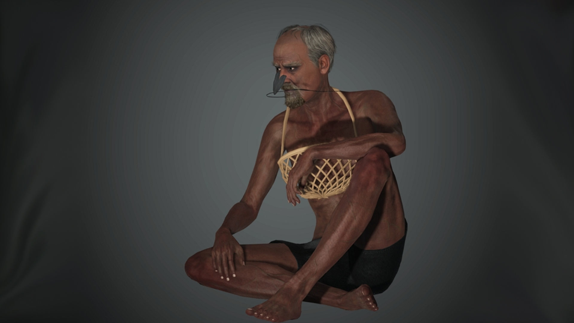 scuba diver High quality character full Rigged and Animated 3D model_8