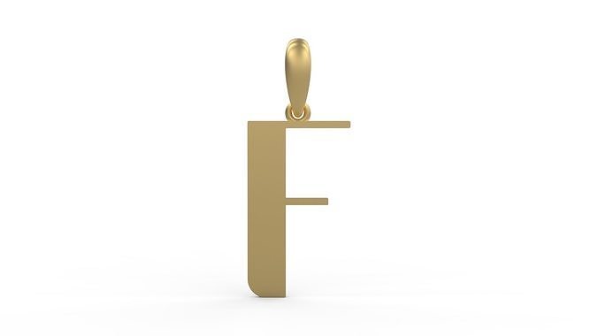 Initial Letters Pendant Autolinker F 3D print model