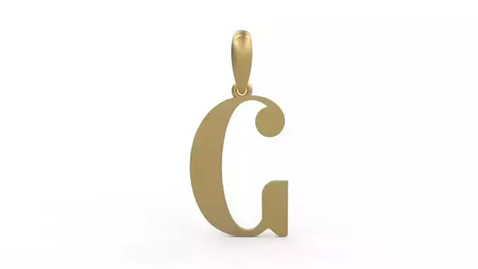 Initial Letters Pendant Autolinker G 3D print model
