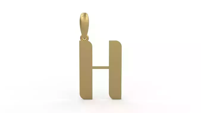 Initial Letters Pendant Autolinker H 3D print model